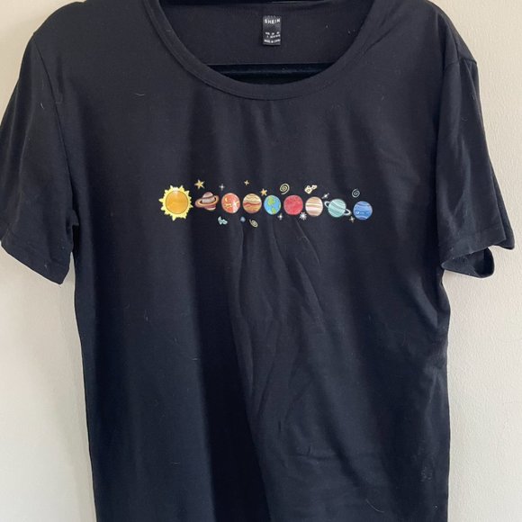 Planet Print Crew Neck Tee - Picture 3 of 3